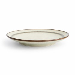 assiette japonaise wasabi beige 23 cm profil