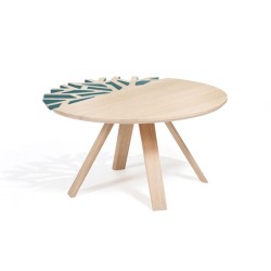 Table basse ronde en bois massif CANOPÉE