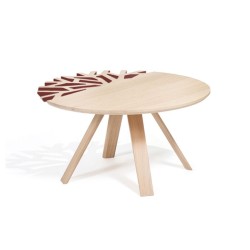 Table basse ronde en bois massif CANOPÉE