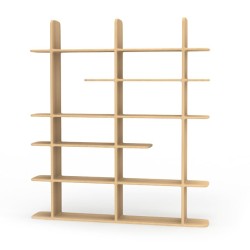 Bibliothèque TÉHÈME TRIPLE en bois massif DRUGEOT MANUFACTURE Made in France