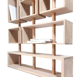 TROIS MÂTS bibliothèque DRUGEOT en chêne massif fabriqueé en France