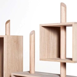 TROIS MÂTS bibliothèque DRUGEOT en chêne massif