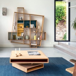 FRISCO bibliothèque en chêne massif