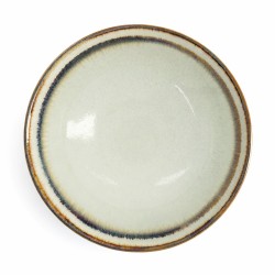 Saladier japonais avec cerisier en motif sur fond bleu foncé.