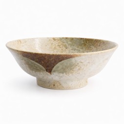 Bol ramen japonais Yuko Ø21,5cm 1,3L beige brun