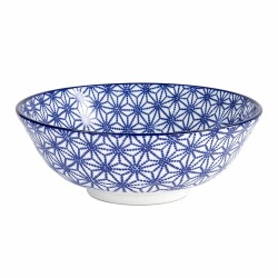 Vue profil bol japonais bleu motif étoile Nippon Blue