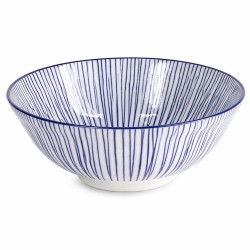 Bol ramen japonais bleu motif lignes 21cm 1000ml