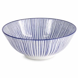 Bol ramen japonais bleu motif lignes 21cm 1000ml