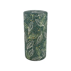 boite a the japonaise verte motif feuillage 200g
