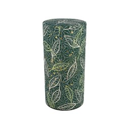 boite a the japonaise verte motif feuillage 200g