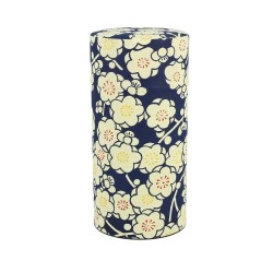 boite a the japonaise bleue fleurs blanches 200g