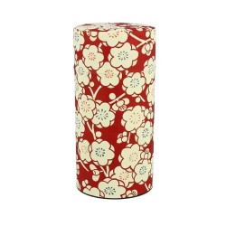 boite a the japonaise rouge fleurs blanches 200g