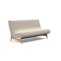 Canapé convertible Aslak Wood Nordic gris sable vue de face