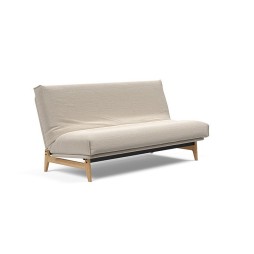 Canapé convertible Aslak Wood Nordic gris sable vue de face