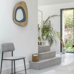 Miroir GALET en chêne massif – Design organique & fabrication française | Drugeot
