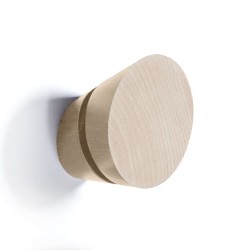 Patère ronde murale design en bois TRONQUÉE - Drugeot