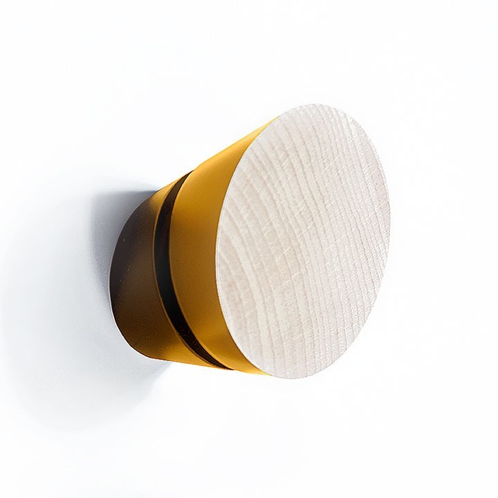 Patère ronde murale design en bois TRONQUÉE - Drugeot