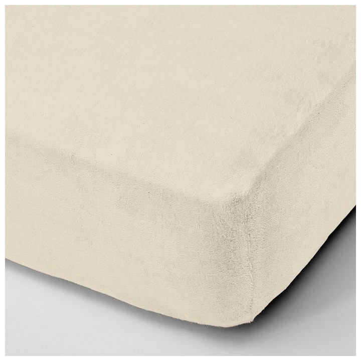 Protection de matelas en coton éponge naturel avec forme housse intégrale