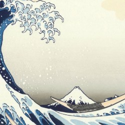 Mont Fuji encadré par la Grande Vague de Kanagawa
