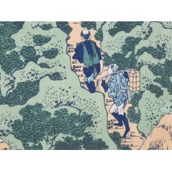 Détail des pèlerins empruntant l'escalier vers Kiyotaki Kannon