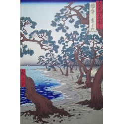 Estampe japonaise Maiko no Hama dans la province de Harima par Hiroshige