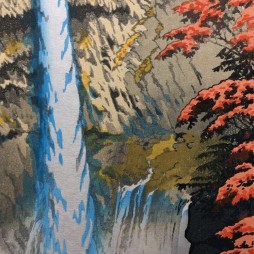 Chute Kegon à Nikkō | Estampe originale de Kasamatsu Shirō