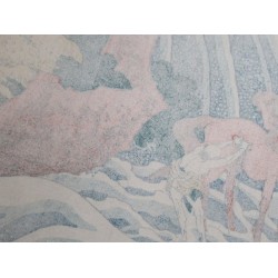 Yoshitsune Umaarai no Taki – Cascade où Yoshitsune lava son cheval | Hokusai