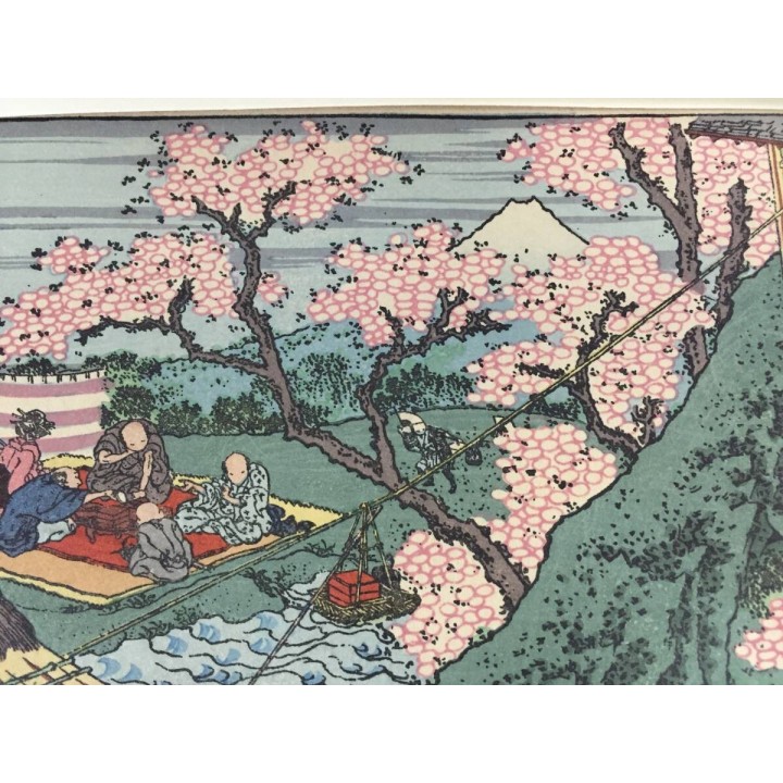 Kakan no Fuji – Le mont Fuji parmi les fleurs | Estampe Hokusai