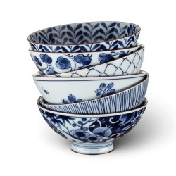 Set de 6 bols à riz japonais en porcelaine | Futon Shop