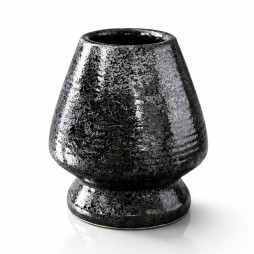 Support à fouet matcha japonais ∅7cm noir aux reflets argentés