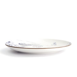 Grande assiette japonaise Hokusai Nami Ø 25,2 cm vue de profil