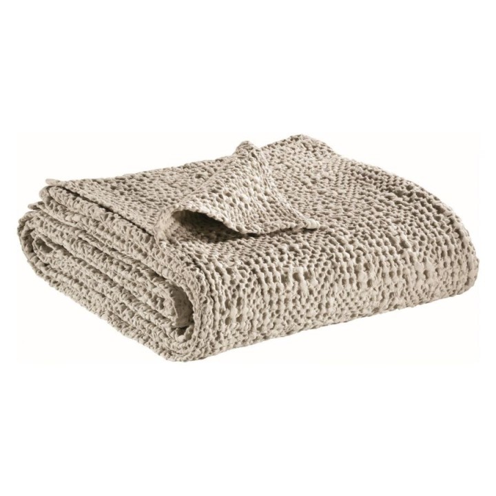 TANA plaid en coton nid d'abeille LIN