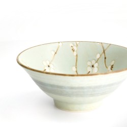 Détail de l'intérieur du bol japonais SAKURA vert d'eau