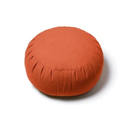 Zafu coussin de méditation cayenne en coton, garni de balle de millet