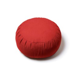 Zafu coussin de méditation cerise en coton, garni de balle de millet