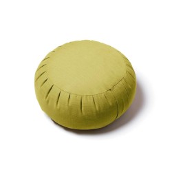 Zafu coussin de méditation tilleul en coton, garni de balle de millet