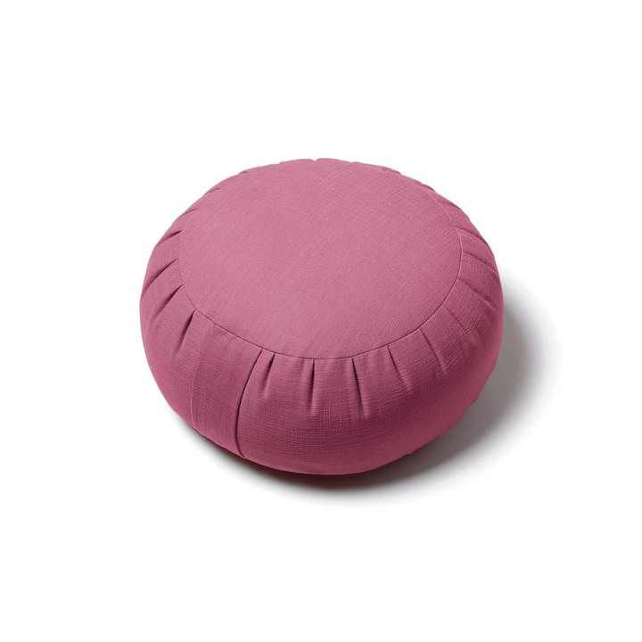 Zafu coussin de méditation géranium en coton, garni de balle de millet