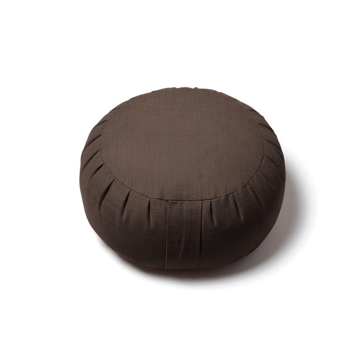 Zafu coussin de méditation gâteaux, brun chocolat, en coton, garni de balle de millet