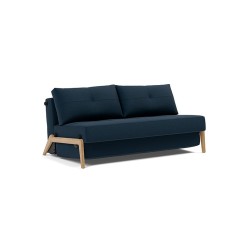 Canapé convertible CUBED 160 pieds chêne, tissu Mixed Dance Blue