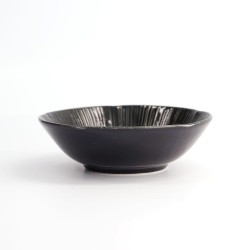 Profil du bol japonais COSMOS ∅13,5cm, extérieur noir mat, hauteur 4,2 cm