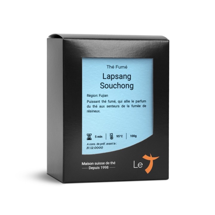 Boîte de Lapsang Souchong Le T, thé fumé, 100 g