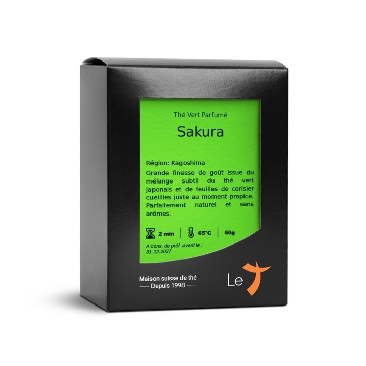 Boîte de thé vert Sakura Le T, 50 g