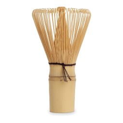 Fouet à matcha chasen en bambou à 80 brins, brins fins recourbés et fil noir noué