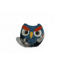 Hibou colore bleu