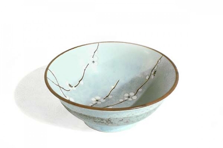 Bol ramen japonais SAKURA vert fleurs de cerisier