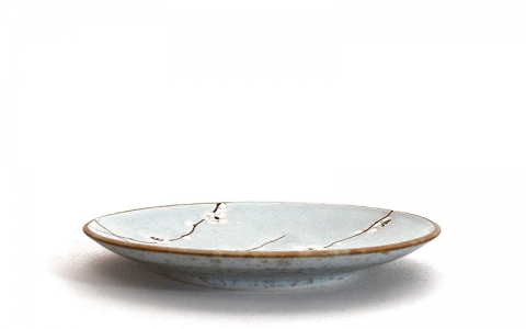 assiette japonaise sakura vert d’eau fleurs de cerisier