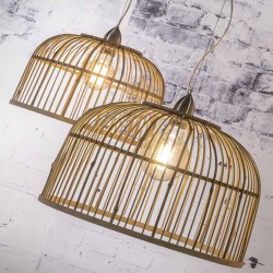 Suspension Borneo Double Good&Mojo – Bambou tressé & design artisanal ajouré